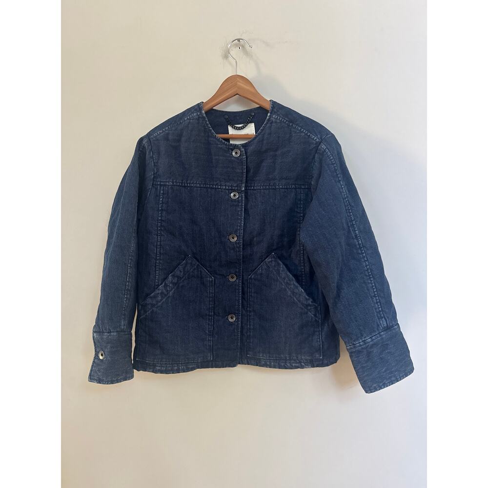 Everlane Denim Quilted Barrel Jacket Size Small Preppy Boho Classic
